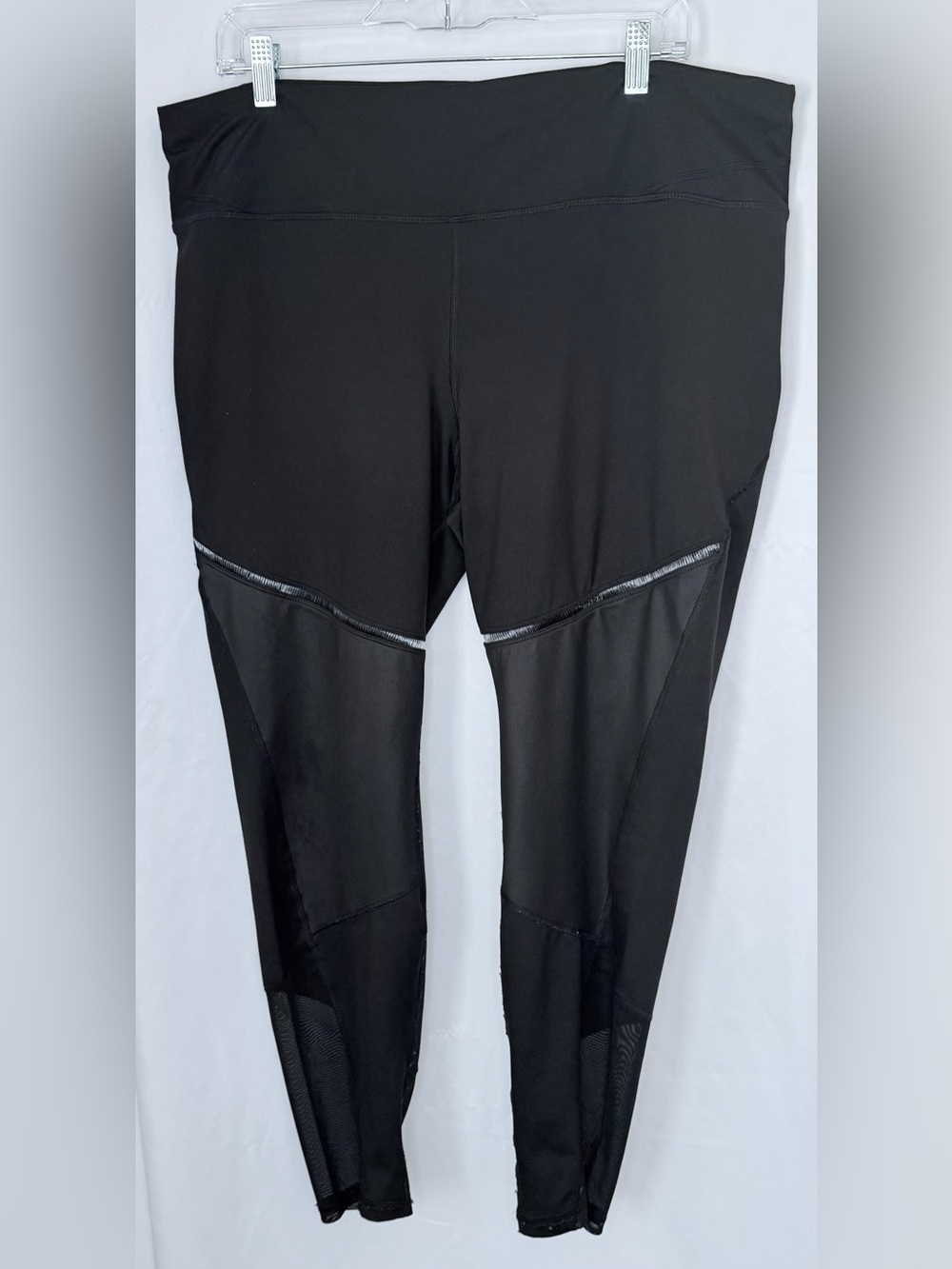Danskin Now Black High-Waist Mesh Insert Leggings